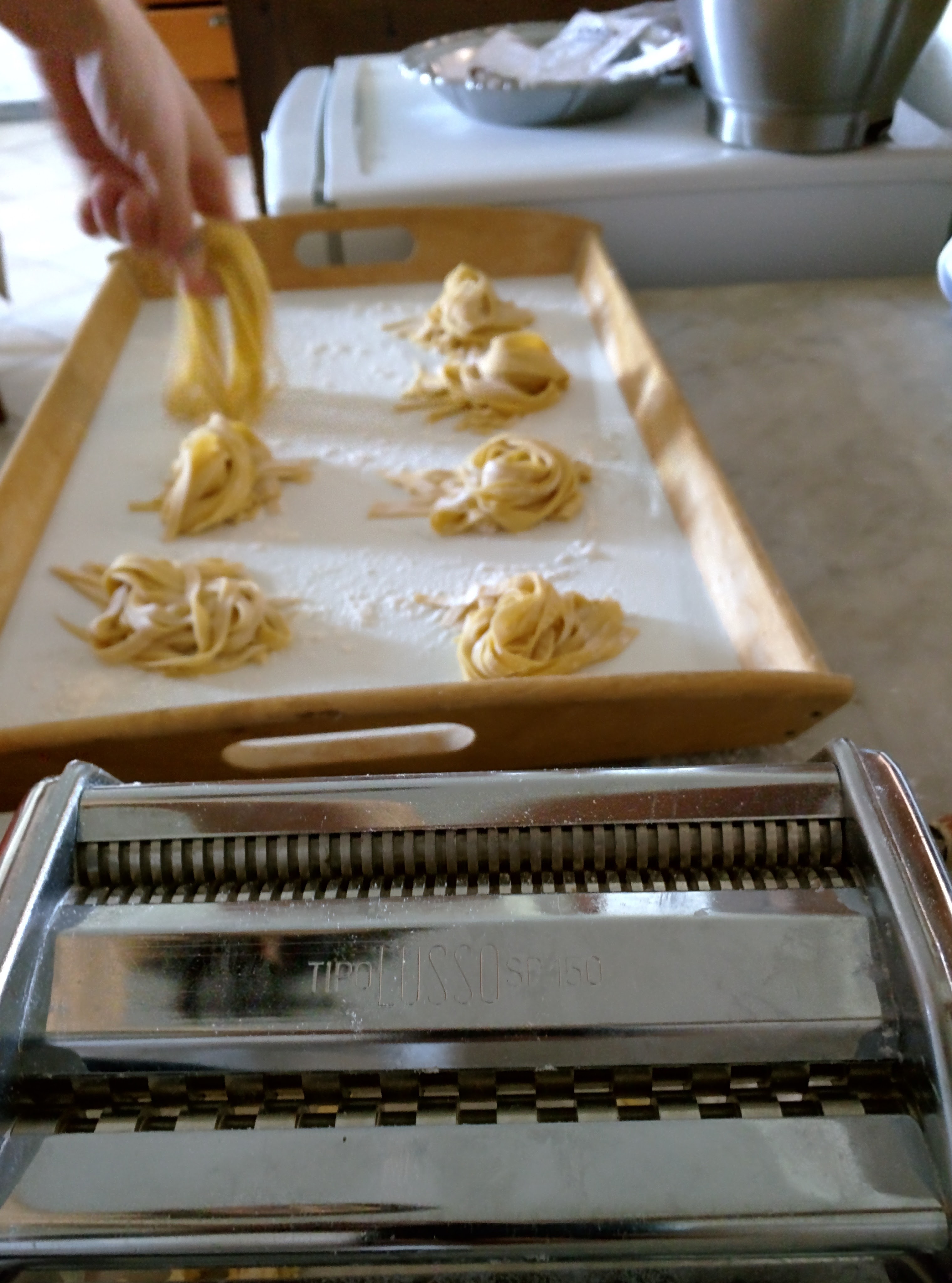 Traditional pasta cutting